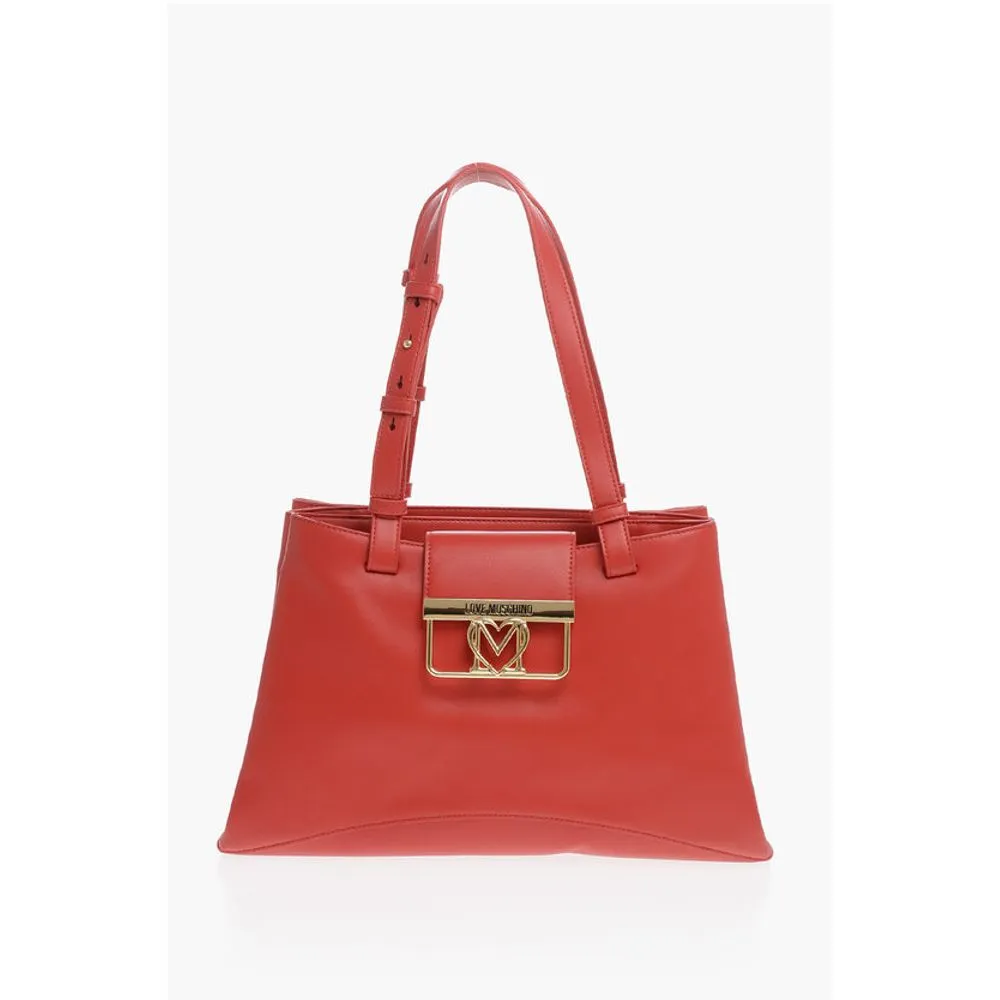 Moschino LOVE 3 Compartment Faux Leather Tote Women's Bag