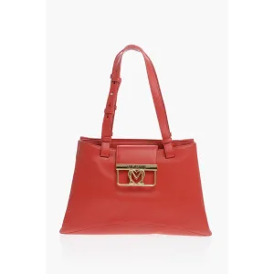 Moschino LOVE 3 Compartment Faux Leather Tote Women's Bag