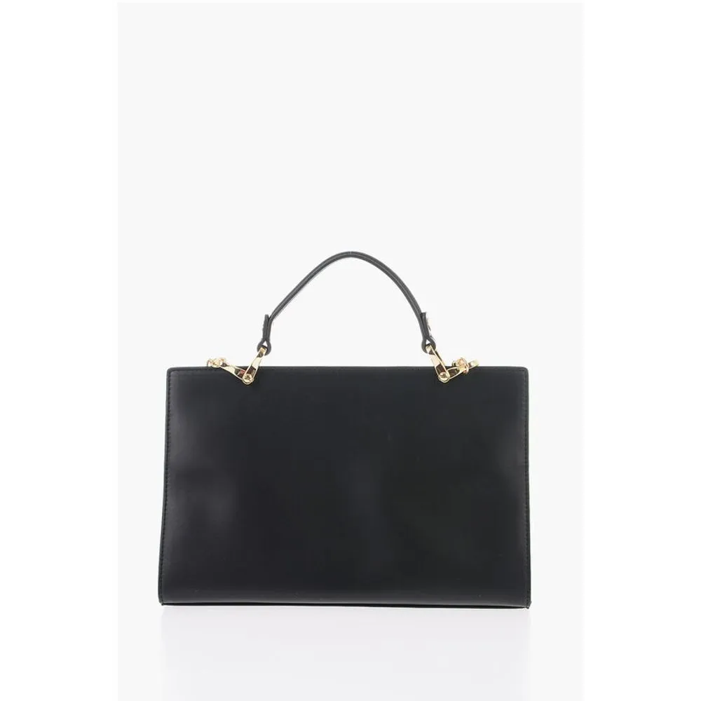Moschino LOVE Faux Leather Bag with Golden Chain and Turn Lock Women's Closur