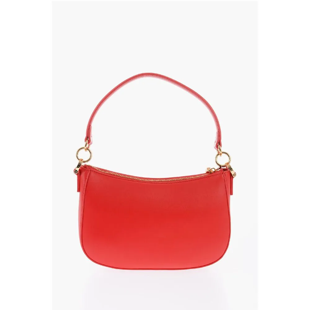 Moschino LOVE Faux Leather Bag with Removable Shoulder Strap and Women's Meta