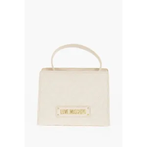 Moschino LOVE Quilted Faux Leather Bag with Removable Shoulder Women's Strap