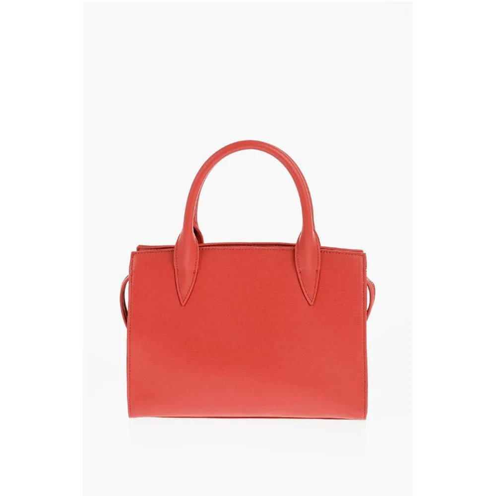 Moschino LOVE Solid Color Tote Bag with Golden Women's Logo