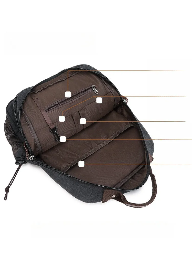 Navy School Canvas Large Sling Bag For Men Business Canvas Sling Bag For Big Men