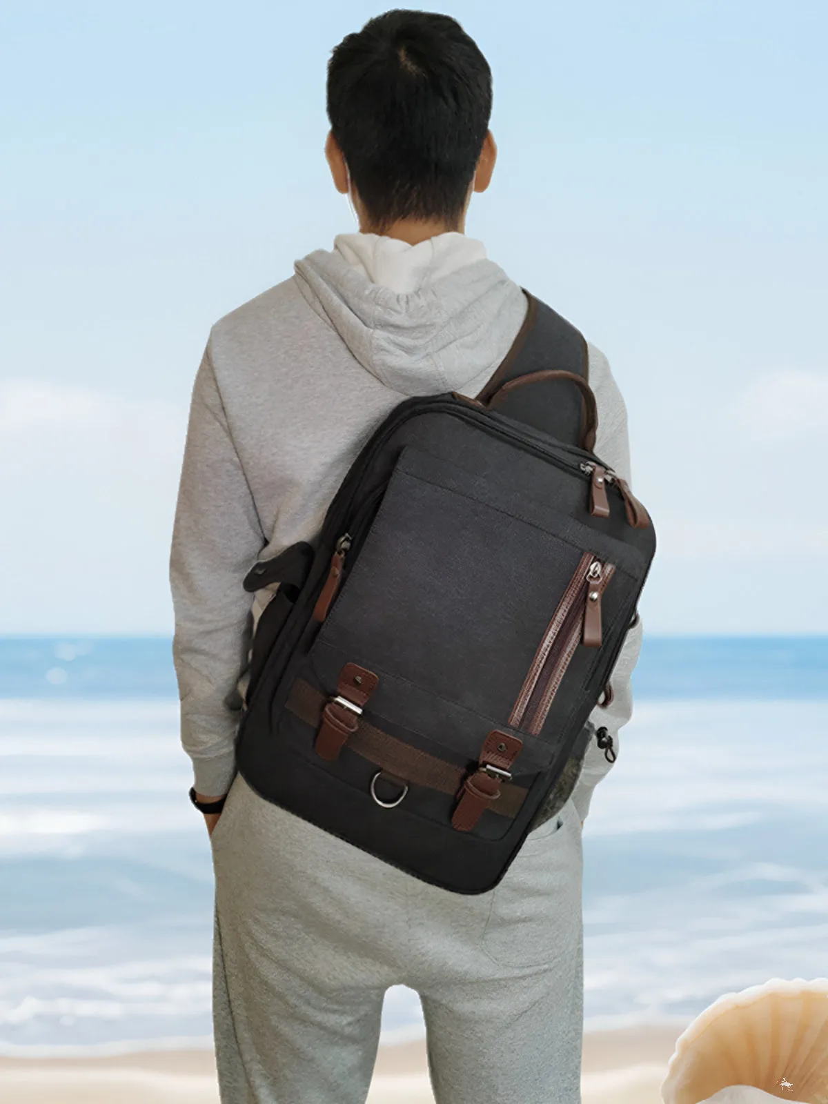 Navy School Canvas Large Sling Bag For Men Business Canvas Sling Bag For Big Men