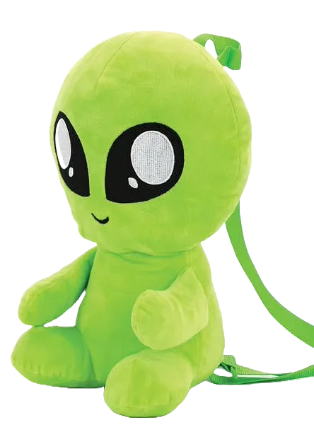 Neon Alien Plush Backpack
