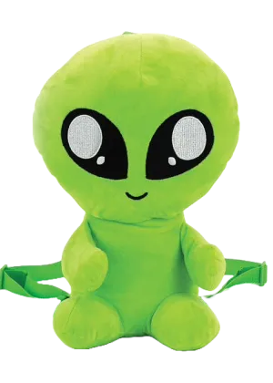 Neon Alien Plush Backpack