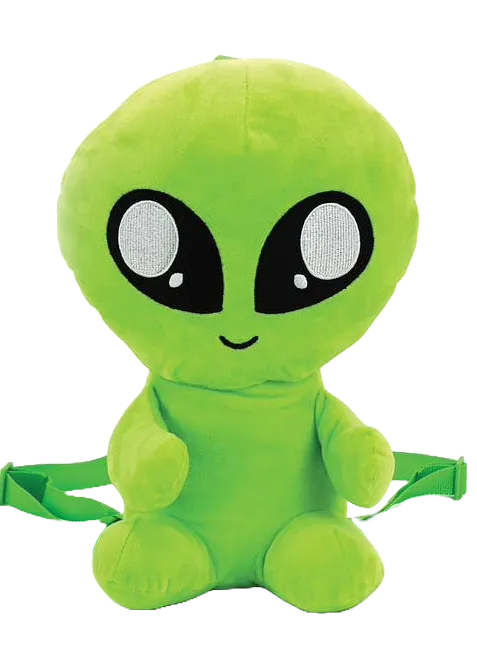 Neon Alien Plush Backpack