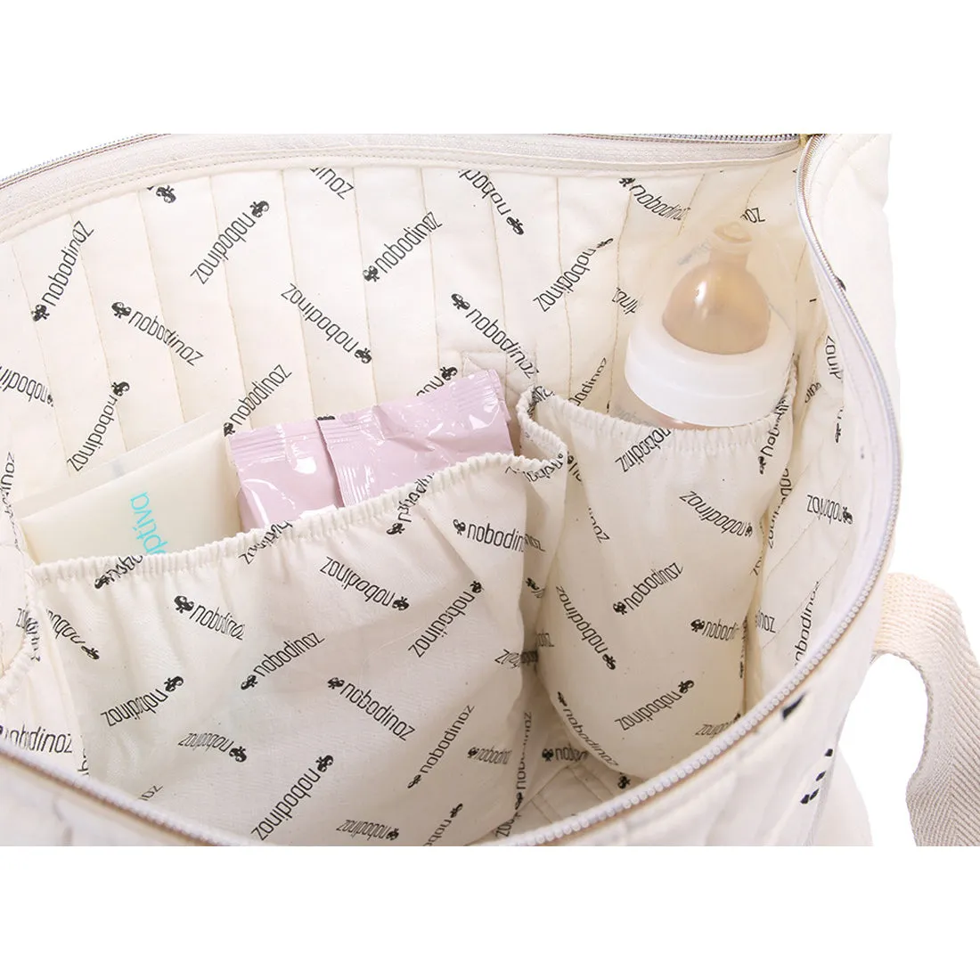 nobodinoz Paris Maternity Bag Gold Stella/Dream Pink