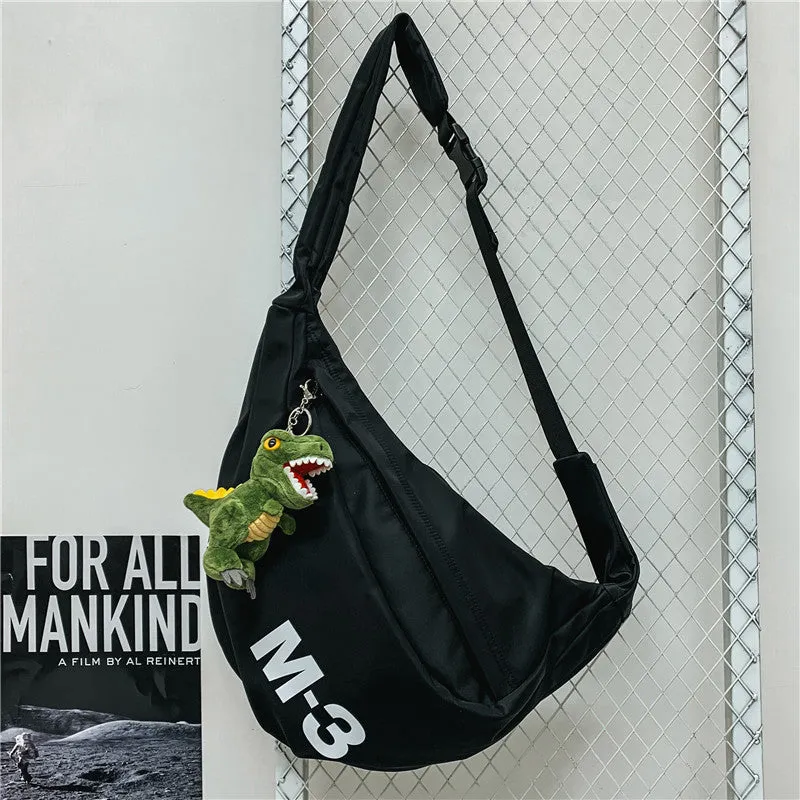 Nylon Black Large Sling Bag For Men Big Sling Bag For Men Large Womens Sling Bag