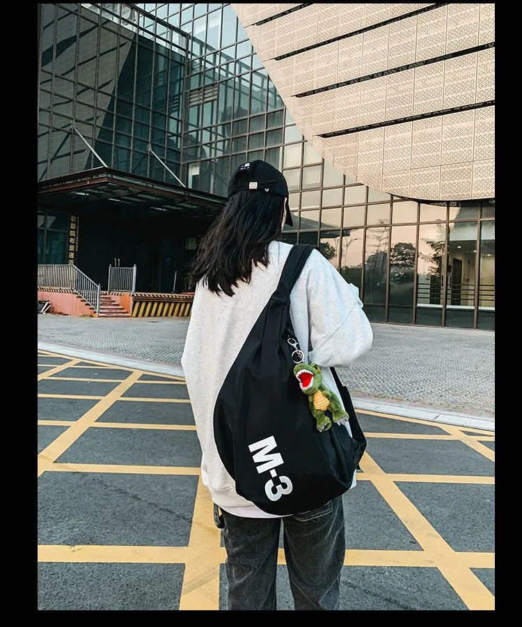 Nylon Black Large Sling Bag For Men Big Sling Bag For Men Large Womens Sling Bag