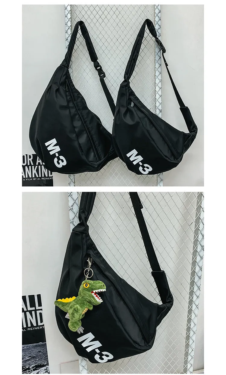 Nylon Black Large Sling Bag For Men Big Sling Bag For Men Large Womens Sling Bag