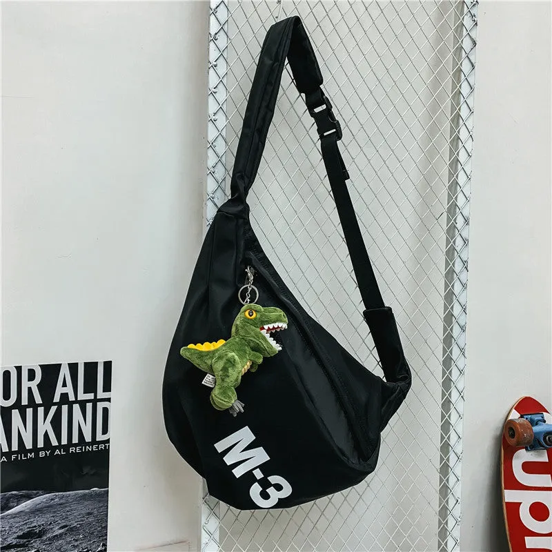 Nylon Black Large Sling Bag For Men Big Sling Bag For Men Large Womens Sling Bag
