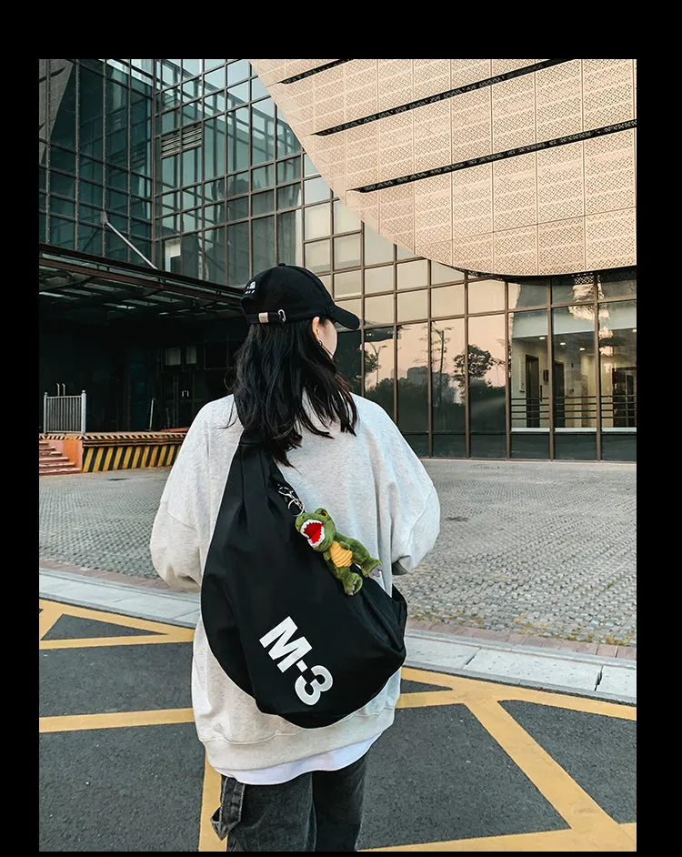Nylon Black Large Sling Bag For Men Big Sling Bag For Men Large Womens Sling Bag