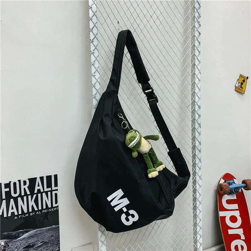 Nylon Black Large Sling Bag For Men Big Sling Bag For Men Large Womens Sling Bag