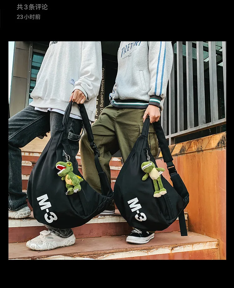 Nylon Black Large Sling Bag For Men Big Sling Bag For Men Large Womens Sling Bag