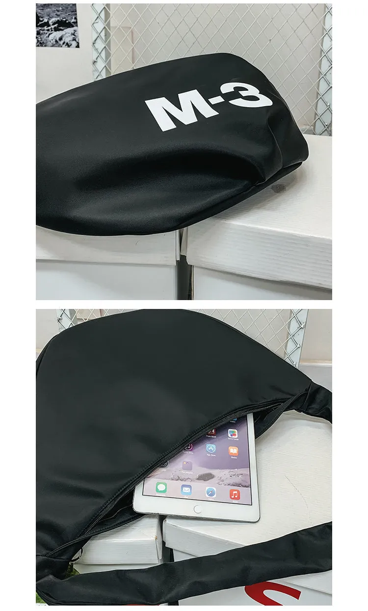 Nylon Black Large Sling Bag For Men Big Sling Bag For Men Large Womens Sling Bag