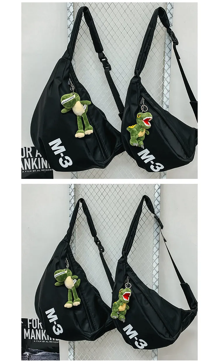 Nylon Black Large Sling Bag For Men Big Sling Bag For Men Large Womens Sling Bag