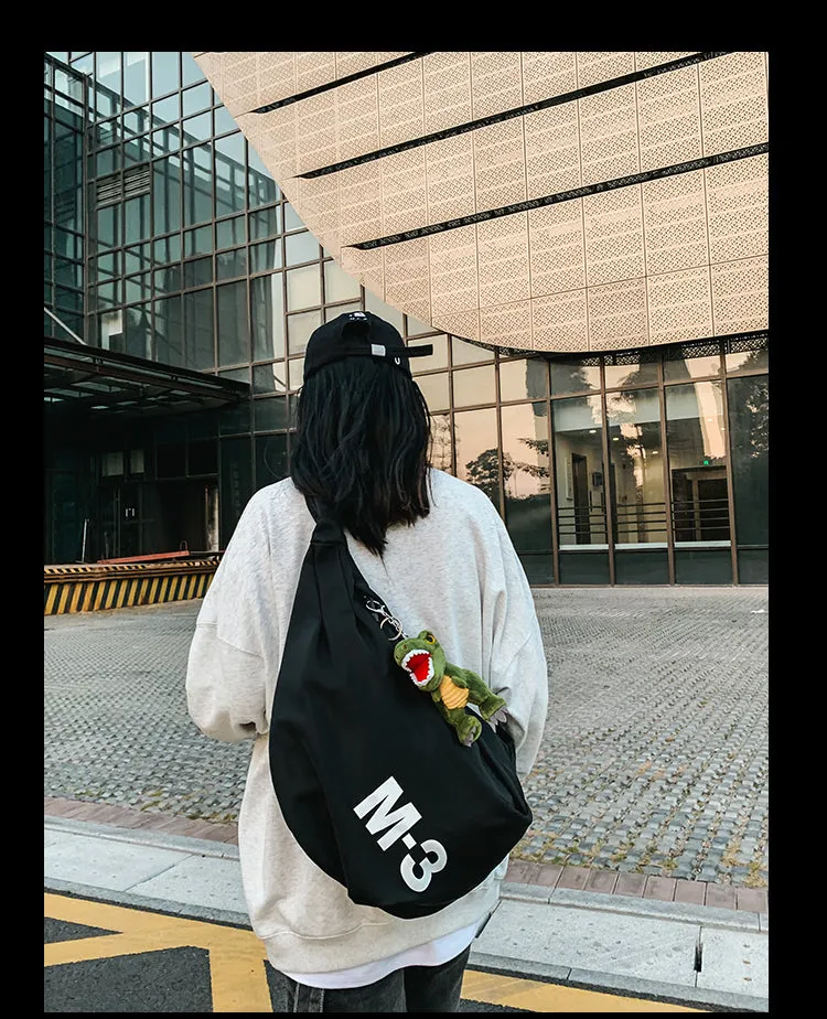 Nylon Black Large Sling Bag For Men Big Sling Bag For Men Large Womens Sling Bag