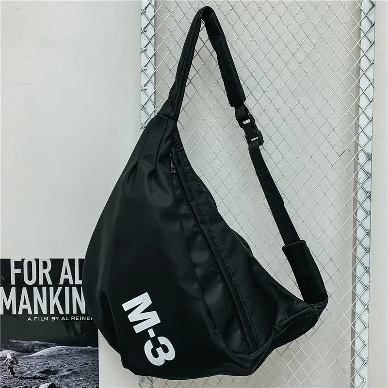 Nylon Black Large Sling Bag For Men Big Sling Bag For Men Large Womens Sling Bag