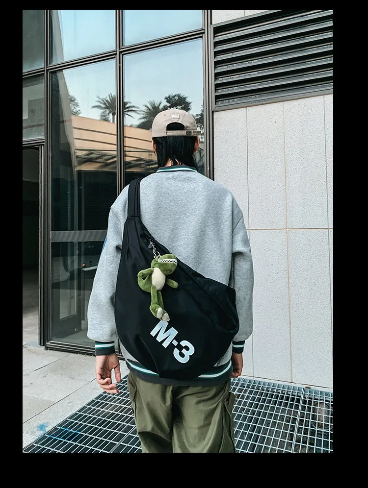 Nylon Black Large Sling Bag For Men Big Sling Bag For Men Large Womens Sling Bag