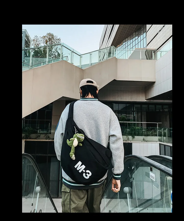 Nylon Black Large Sling Bag For Men Big Sling Bag For Men Large Womens Sling Bag
