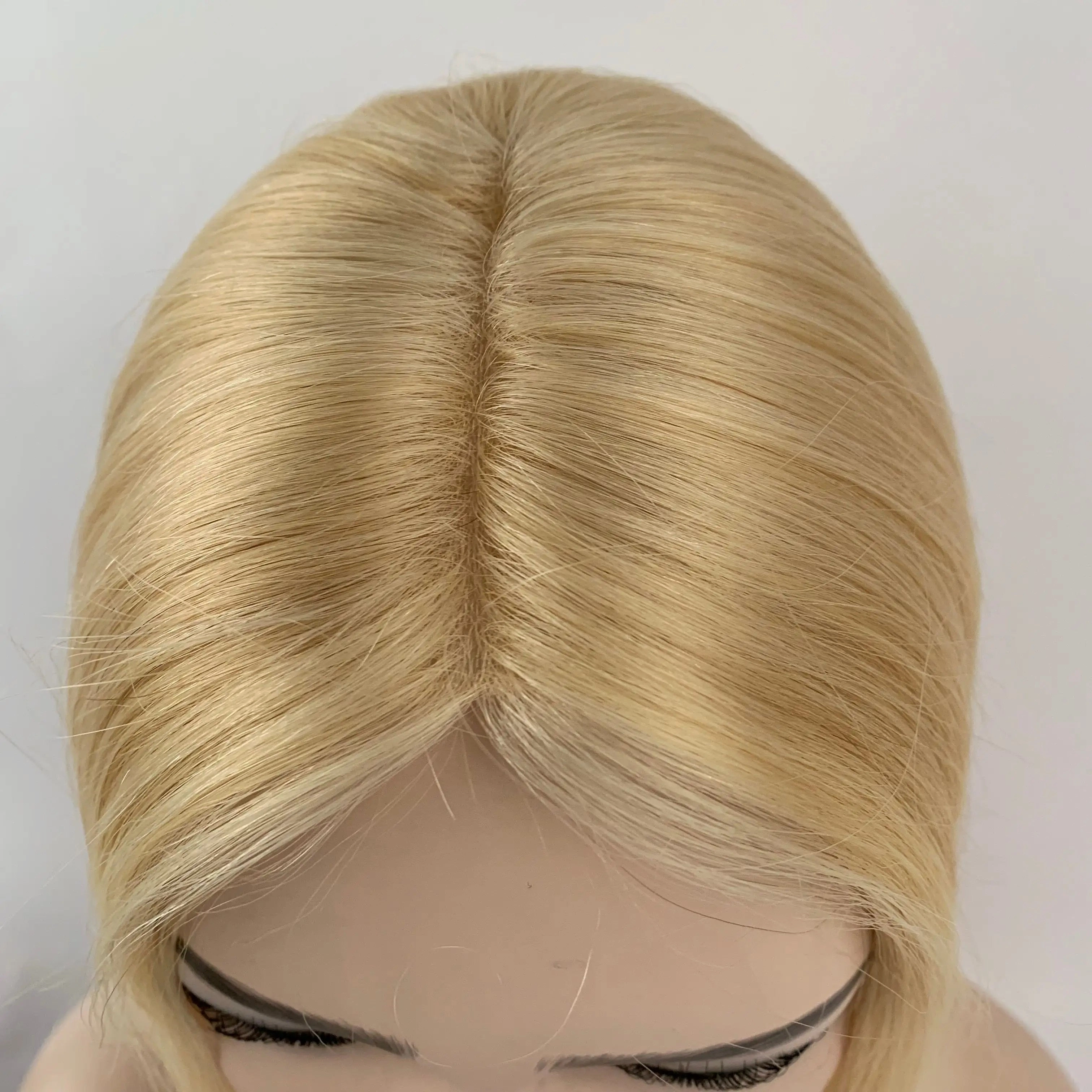 Oblong 14 Inch Silk Base Virgin Cuticle Remy Human Hair Topper