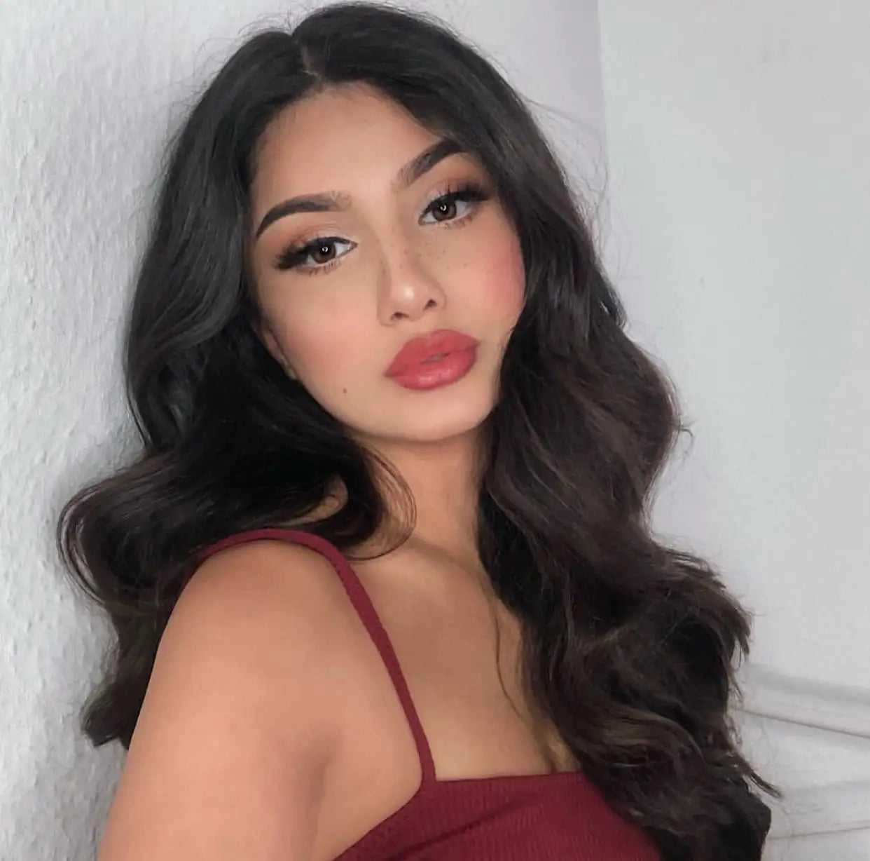 Olivia Dark Brown Curly Lace Front Human Hair Wig