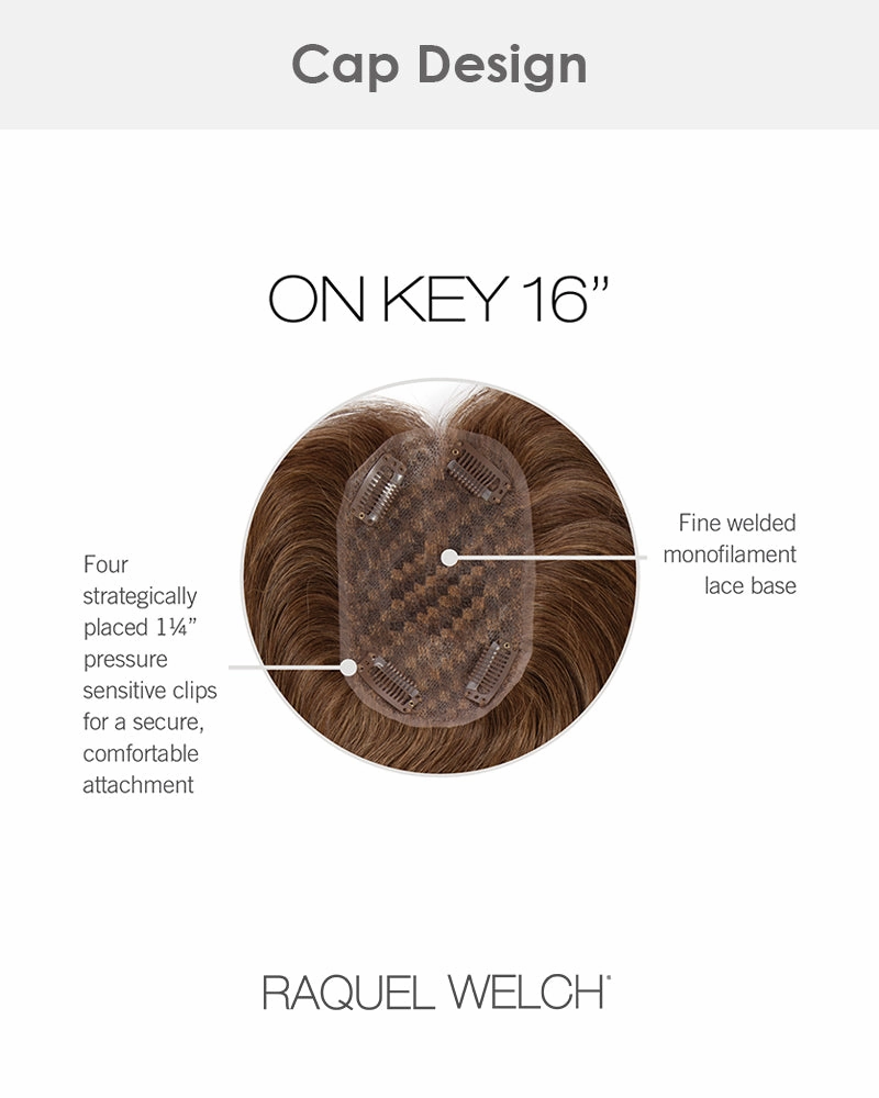 On Key 16 inch | Monofilament Human Hair Topper by Raquel Welch