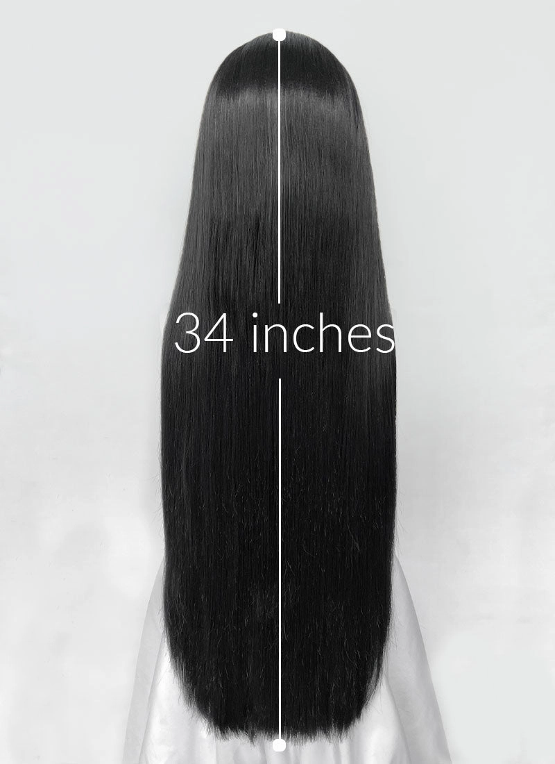 One Piece Boa Hancock Yaki Jet Black Straight Lace Front Synthetic Wig LF8047