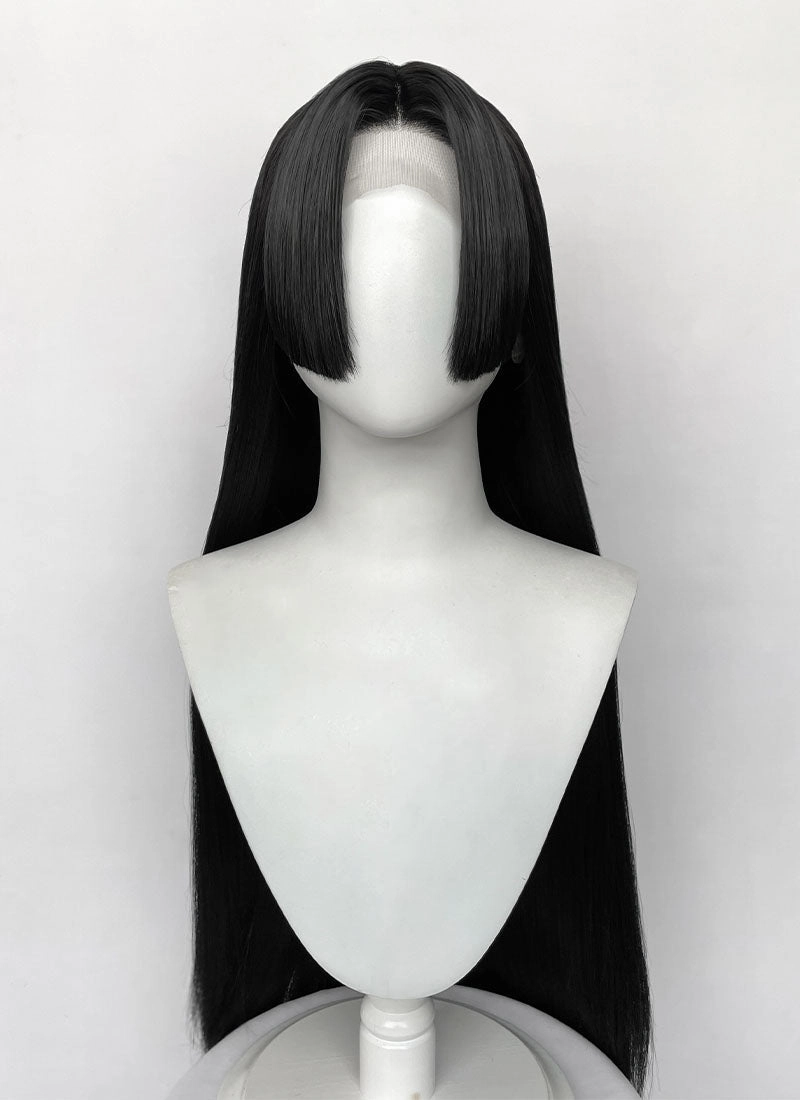 One Piece Boa Hancock Yaki Jet Black Straight Lace Front Synthetic Wig LF8047