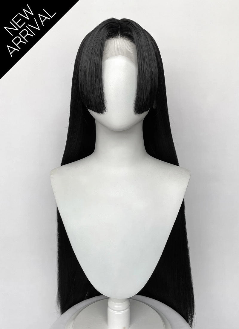 One Piece Boa Hancock Yaki Jet Black Straight Lace Front Synthetic Wig LF8047