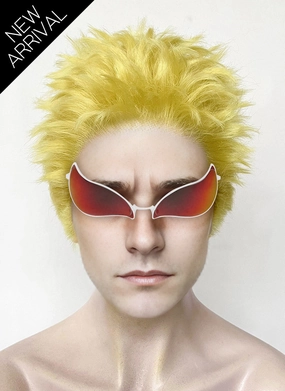 One Piece Donquixote Doflamingo Yellow Wavy Lace Front Synthetic Men's Wig LF6127