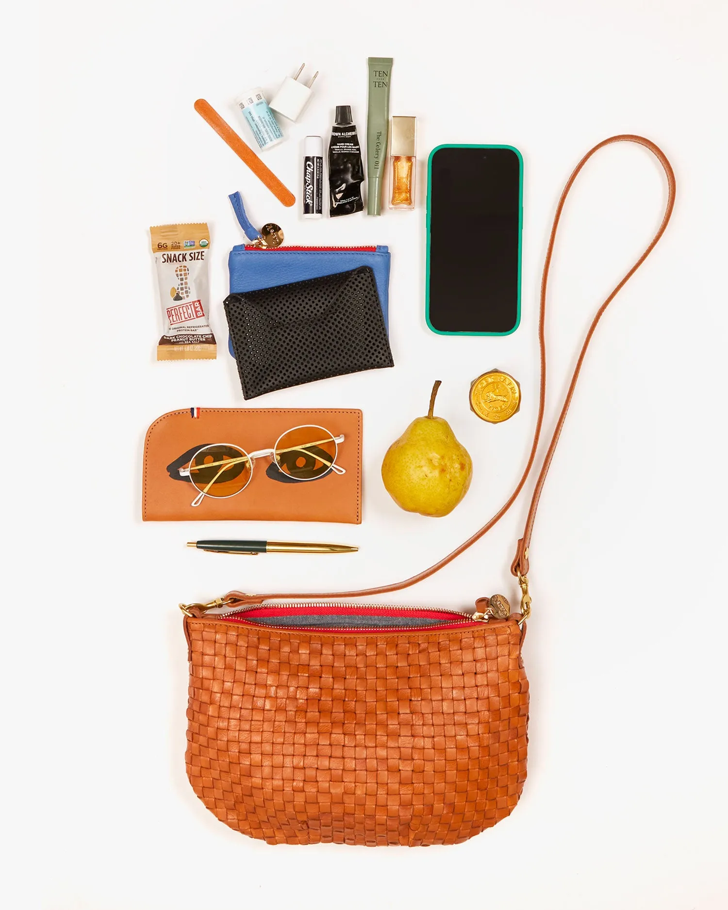 Petit Moyen Handbags - Crossbody - Petit Moyen Evergreen Woven Zig Zag