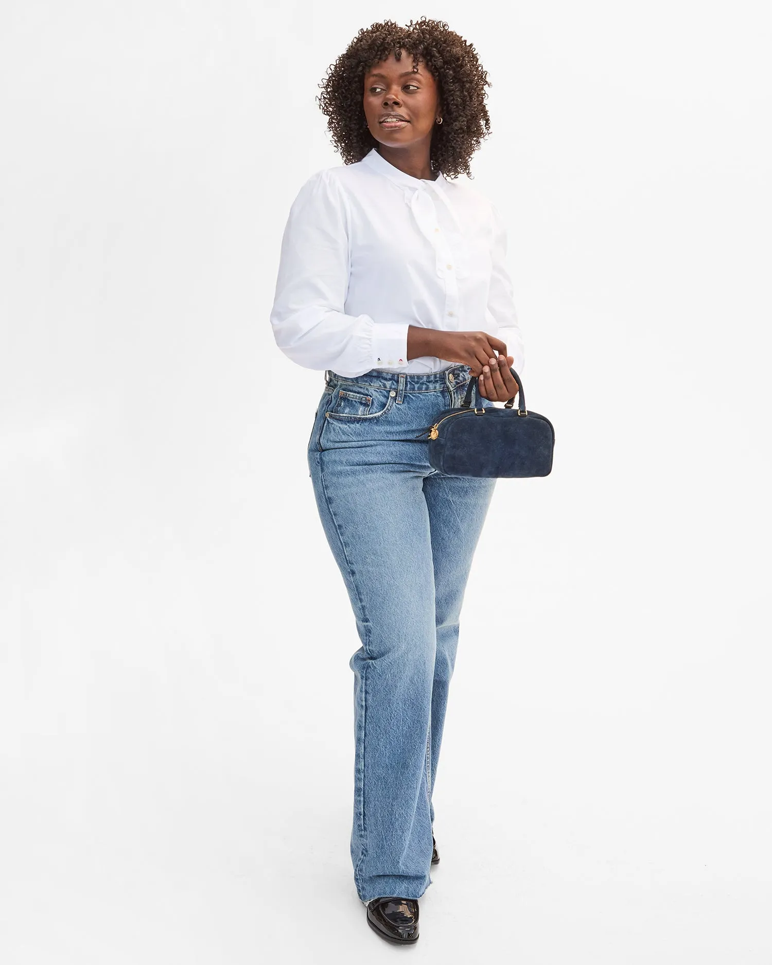Petite Claudine Handbags - Crossbody - Petite Claudine Bright Navy Suede