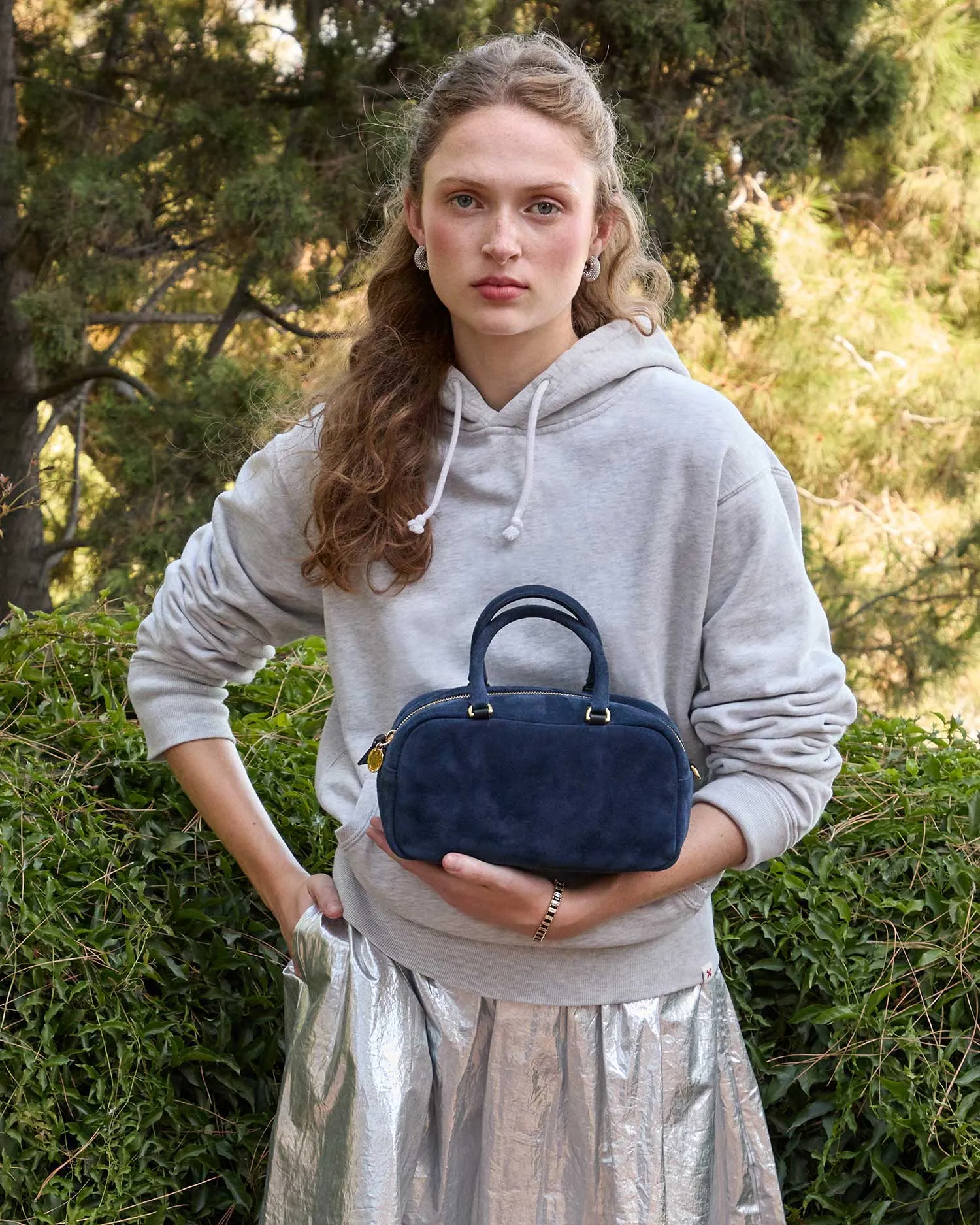 Petite Claudine Handbags - Crossbody - Petite Claudine Bright Navy Suede