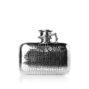 Pewter Flask with Fitted Captive Top, 2 Oz