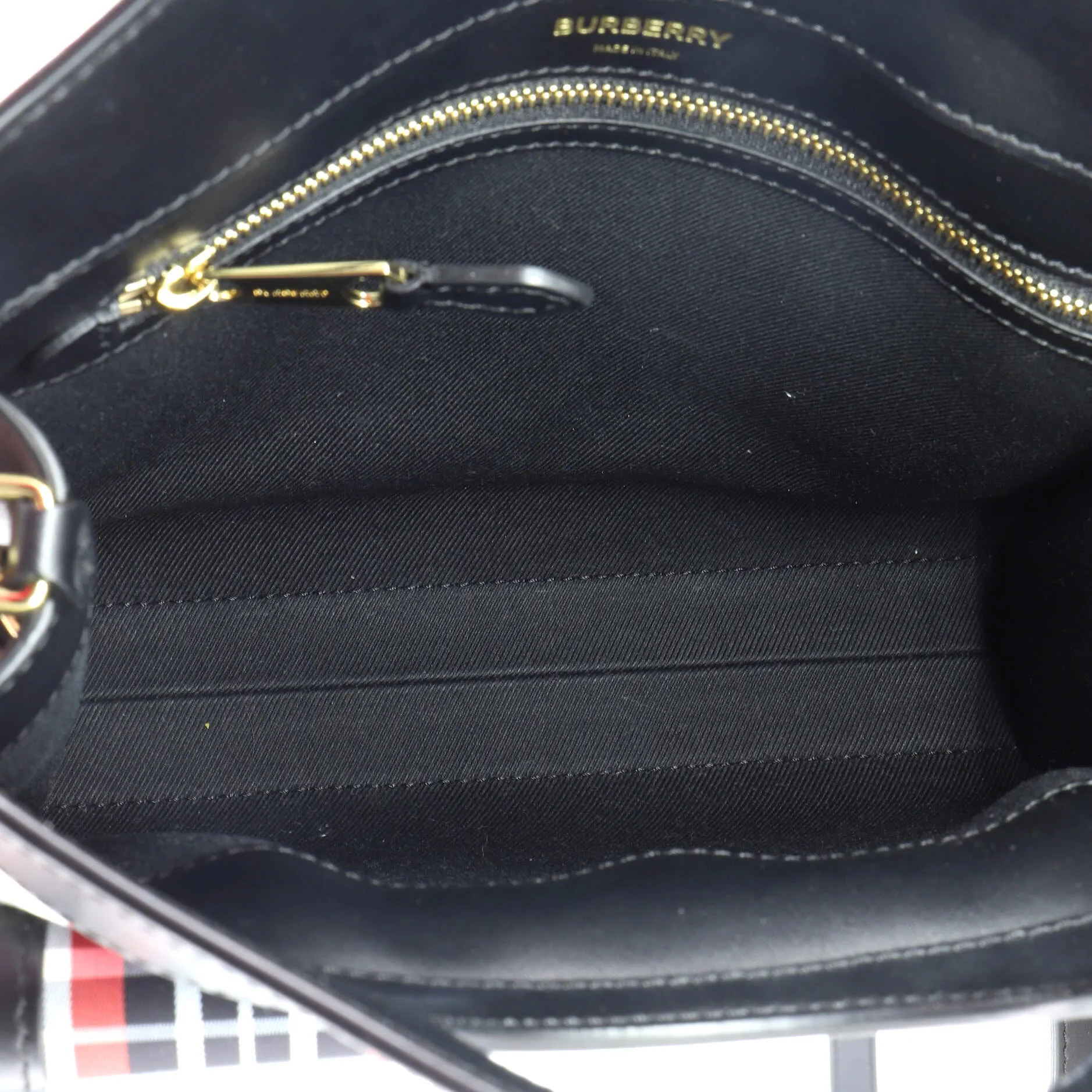 Pocket Tote Printed Nylon with Leather Mini
