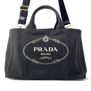 Prada Canvas Handbag Shoulder Bag Tote Bag (Pre-Owned)