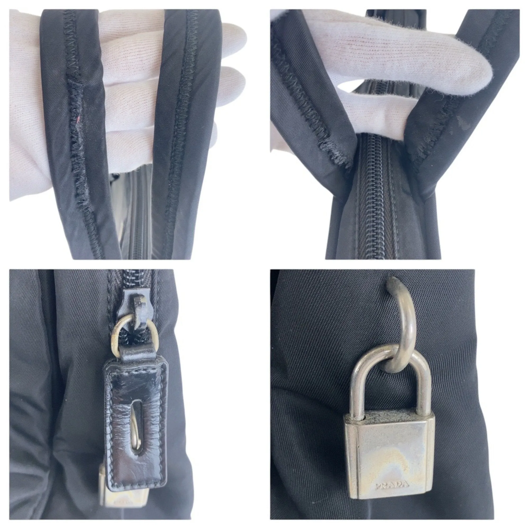 Prada Nylon Handbag Tote Bag (Pre-Owned)