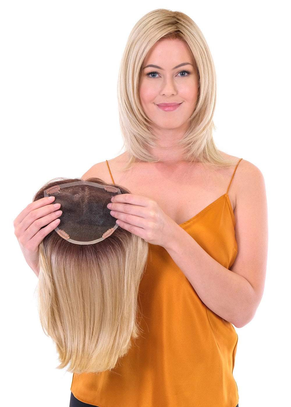 Premium 100% Handmade Topper 14 Straight Wig by Belle Tress