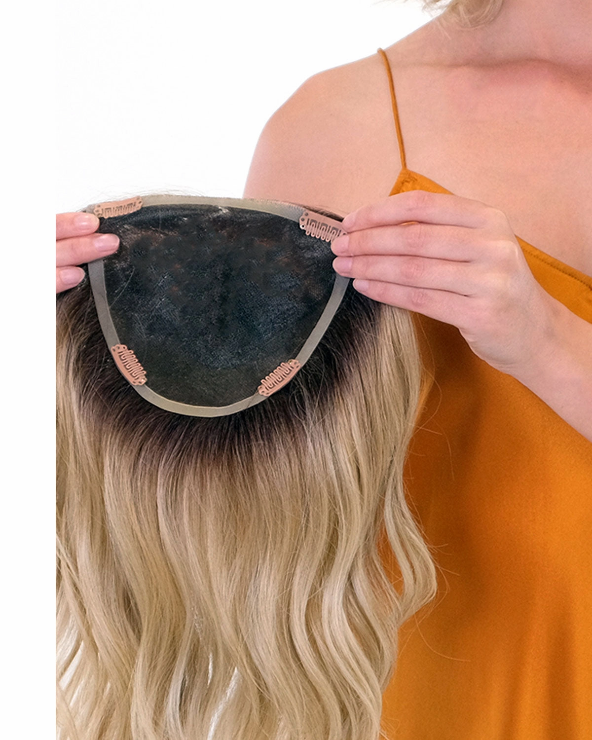 Premium 100% Handmade Topper 14 Wave | Synthetic Hair by Belle Tress