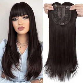 Premium Synthetic Fibre Hair Topper -18 inches