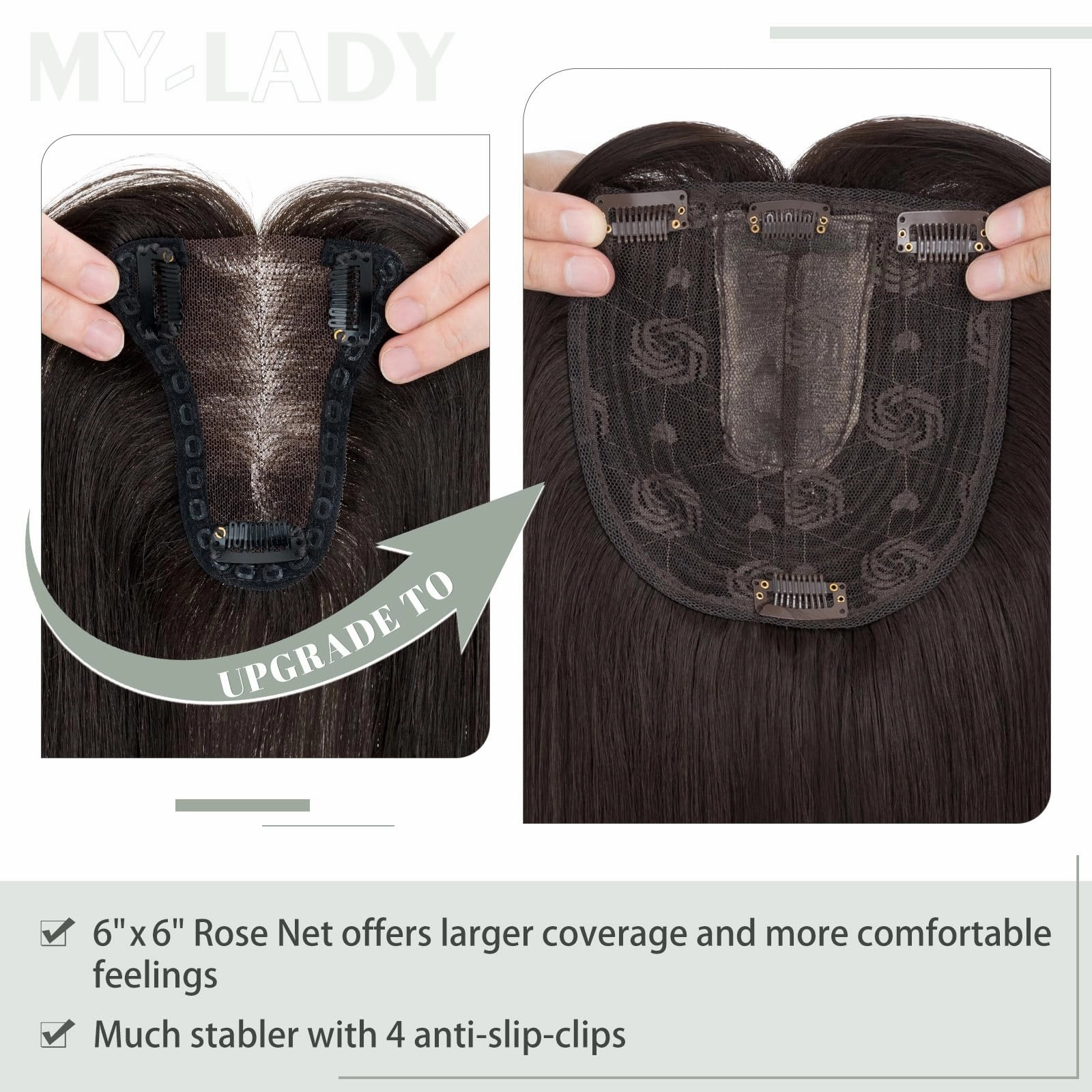 Premium Synthetic Fibre Hair Topper -18 inches