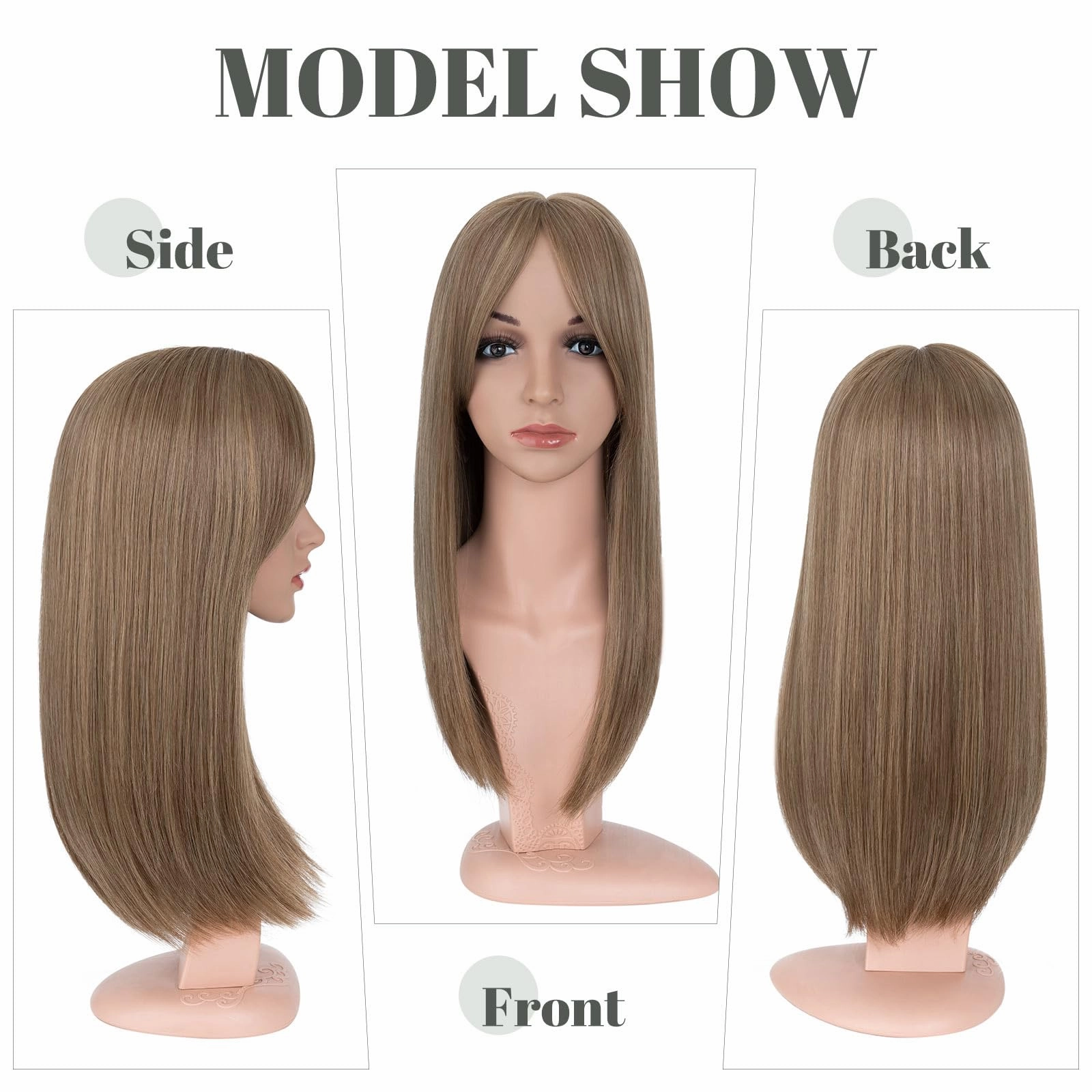 Premium Synthetic Fibre Hair Topper -18 inches