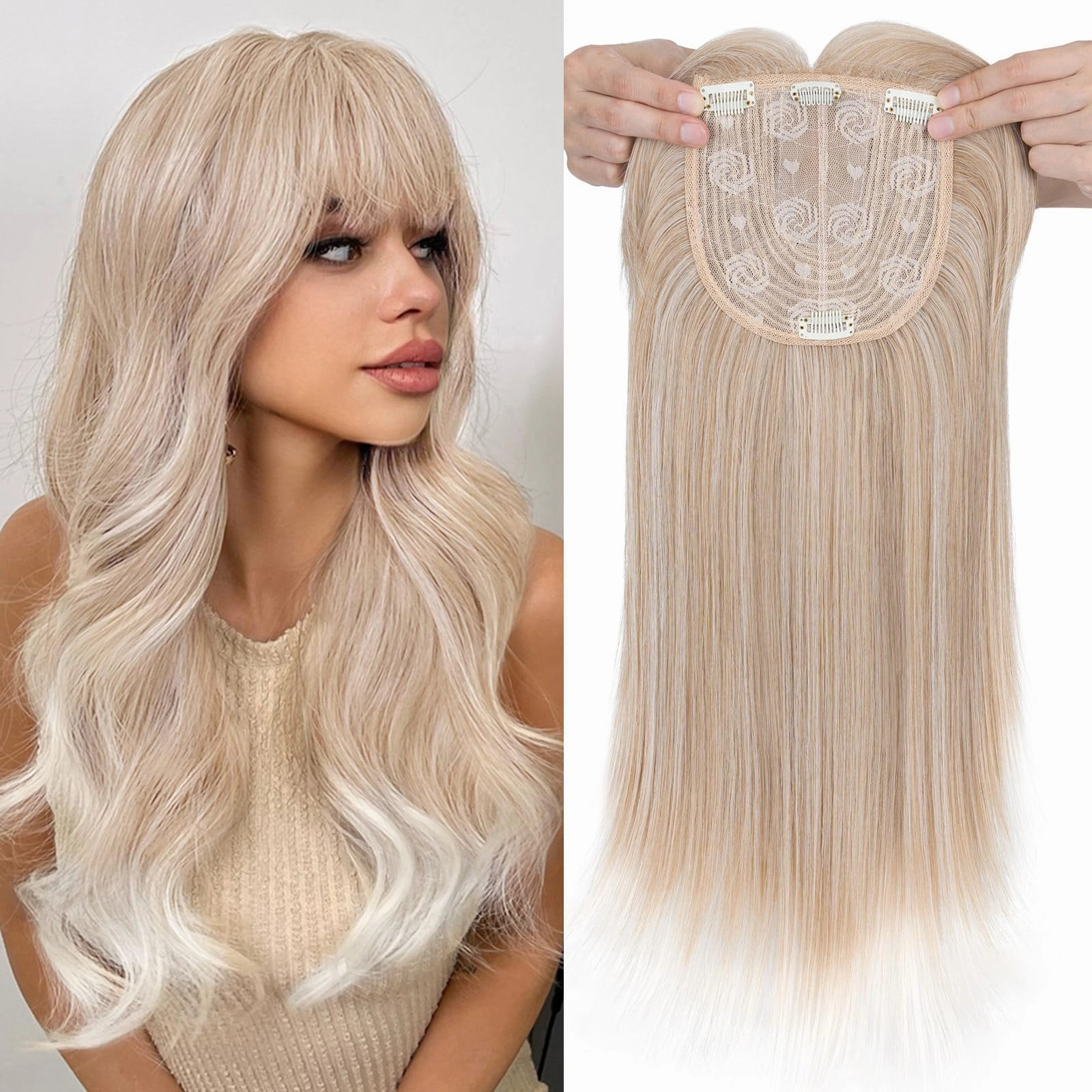 Premium Synthetic Fibre Hair Topper -18 inches