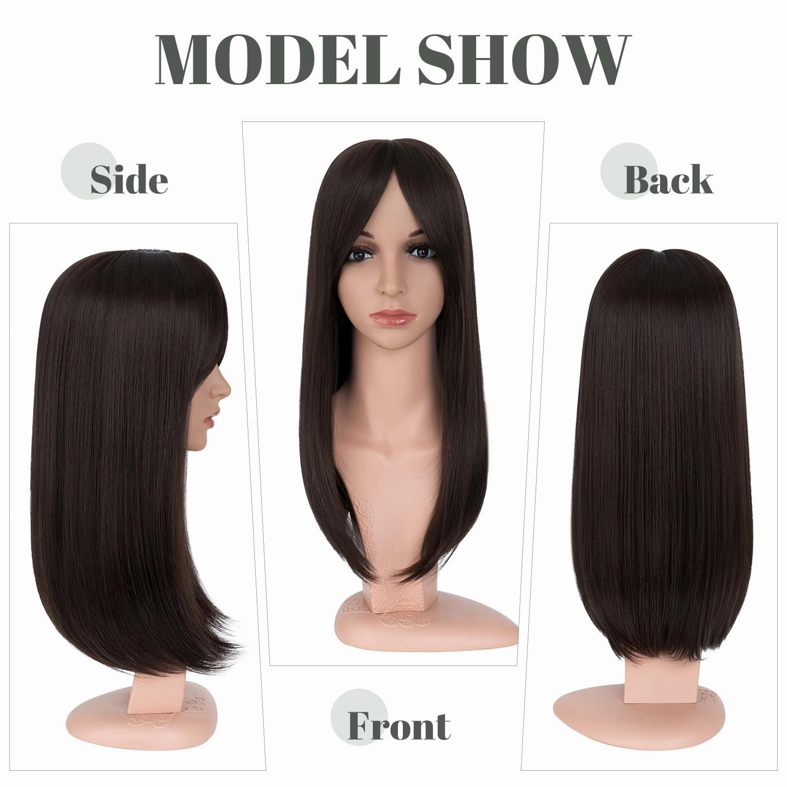 Premium Synthetic Fibre Hair Topper -18 inches