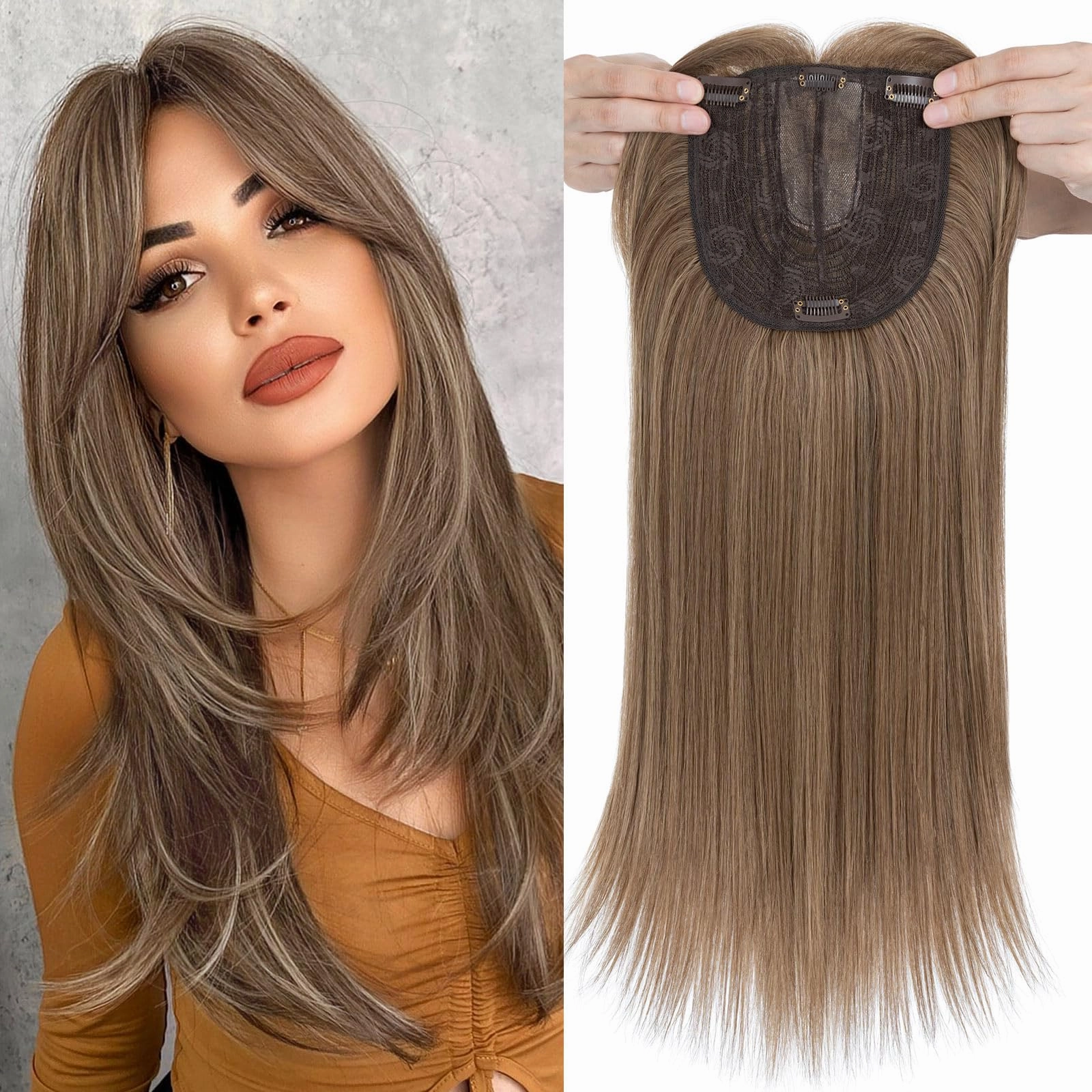 Premium Synthetic Fibre Hair Topper -18 inches