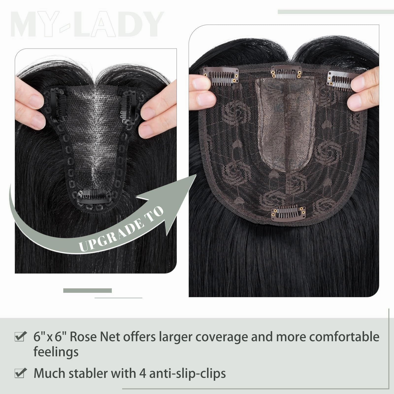 Premium Synthetic Fibre Hair Topper -18 inches