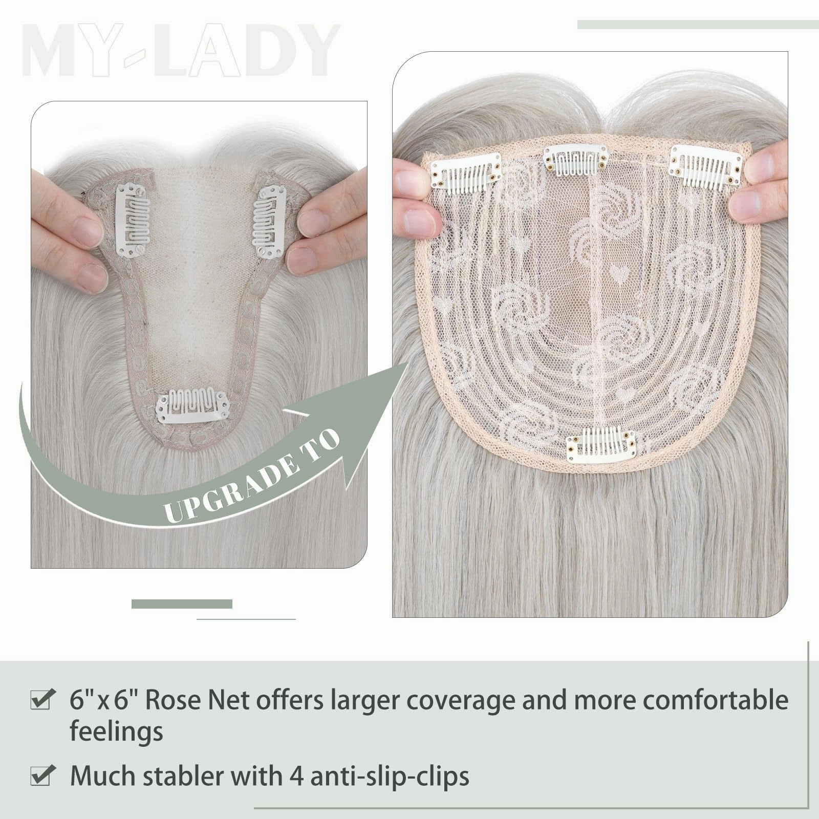 Premium Synthetic Fibre Hair Topper -18 inches