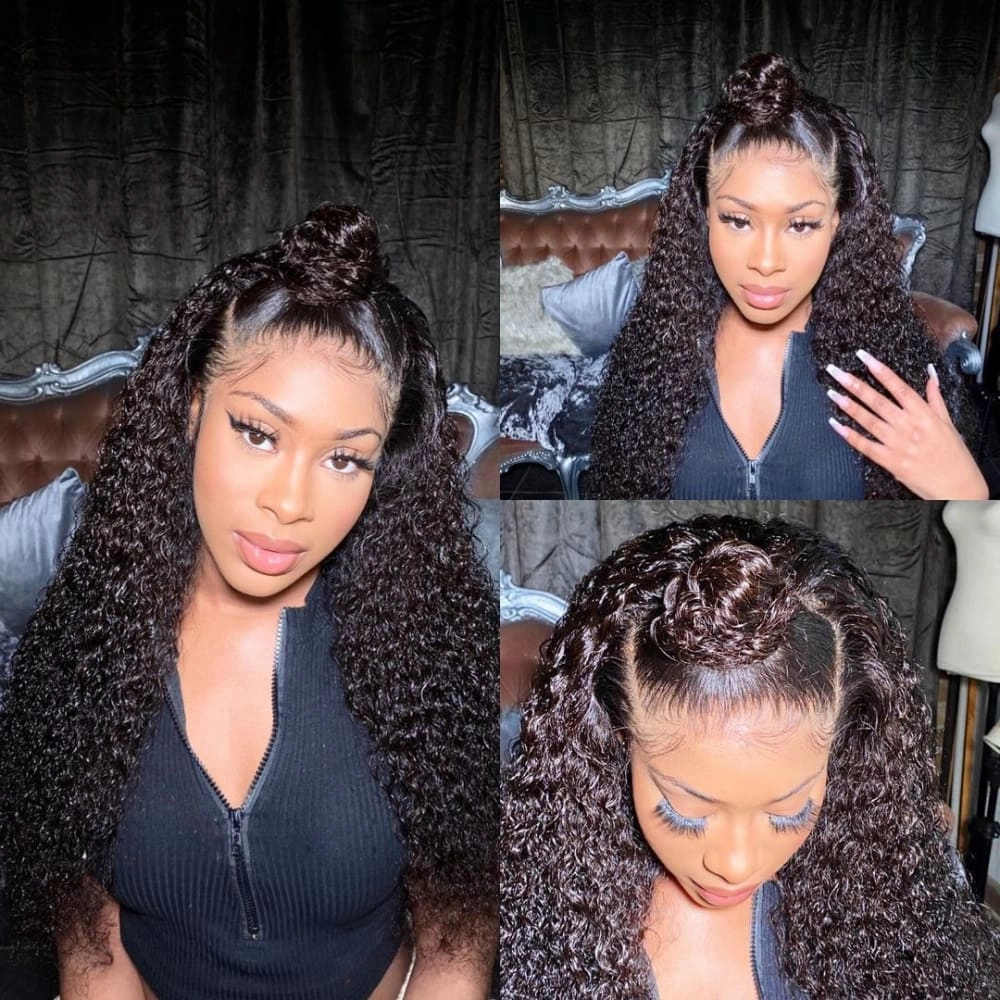 Raven | Full Lace Fake Scalp Curly Wig Preplucked Virgin Human Hair Lace Wig